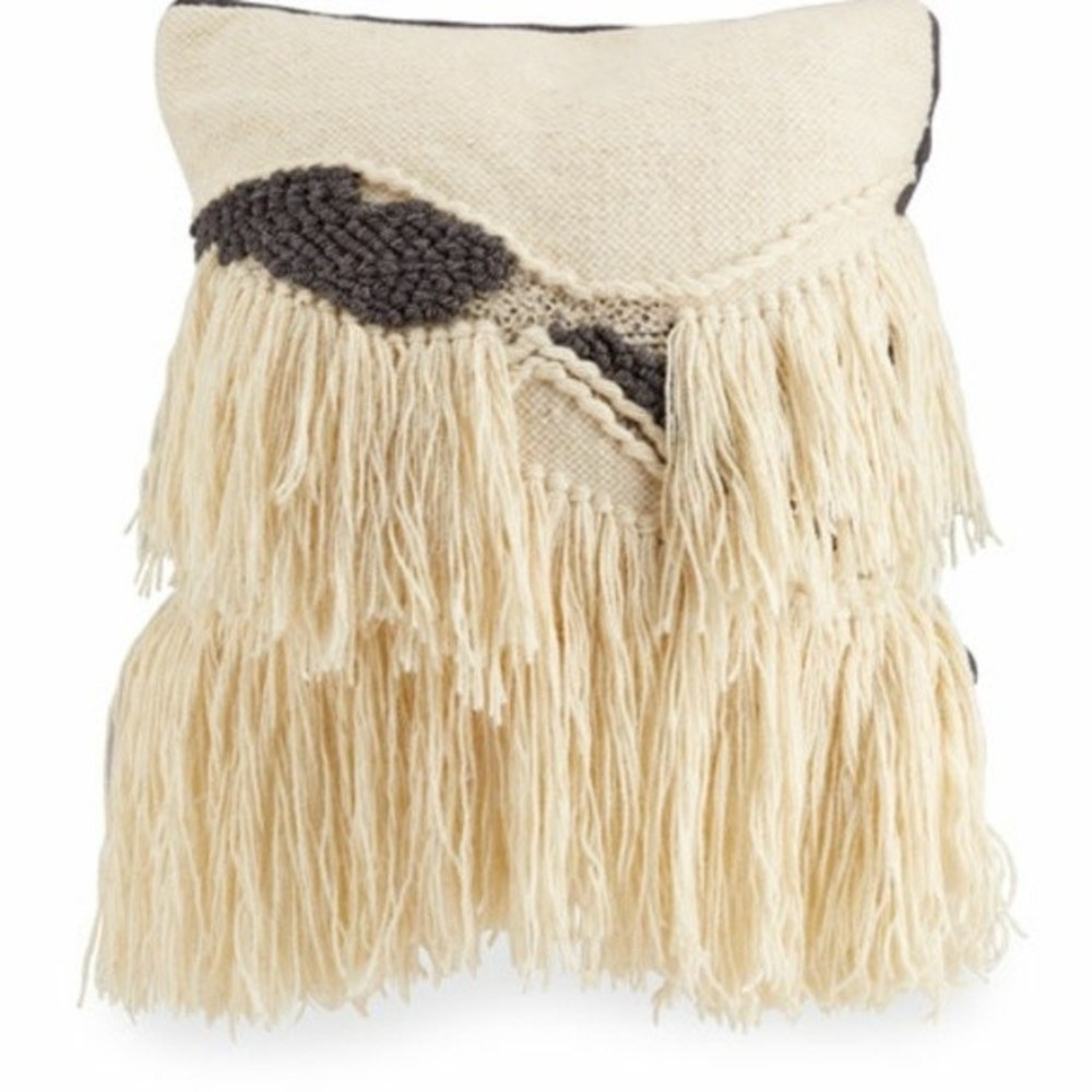 Cloud 9 Design Handwoven Wool Tassel Beaded Pillow